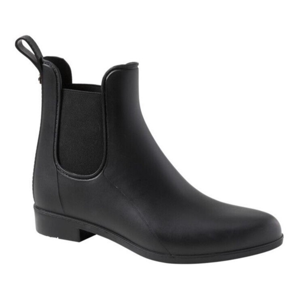 Banana Republic Womens Black Rubber Chelsea Rain Boots Size 9 Ankle Booties